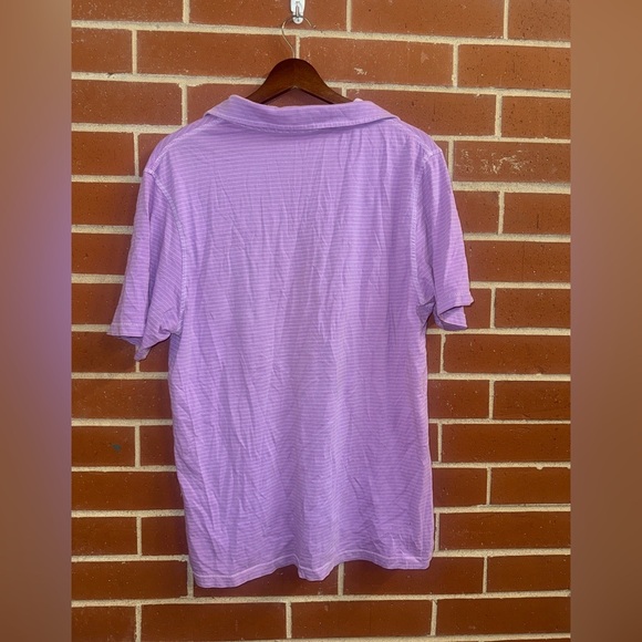 Vineyard Vines Island Polo Purple Stripe Men’s Medium Preppy Short Sleeve - Picture 3 of 3